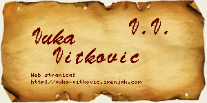 Vuka Vitković vizit kartica